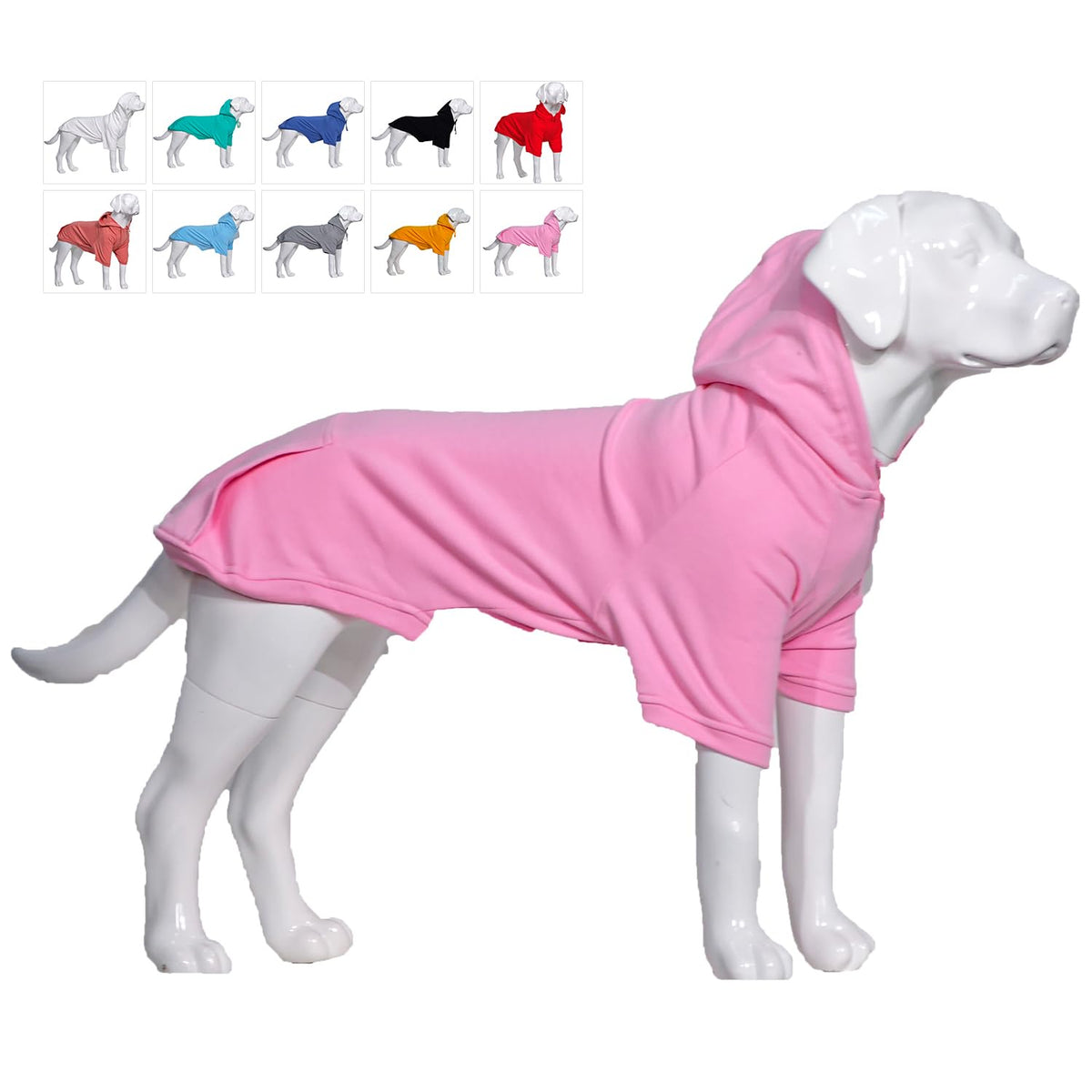 Lovelonglong Blank Basic Hoodie Sweatshirt For Dogs 100% Cotton Fits Small Medium Dachshund Large Dog Pink 3Xl