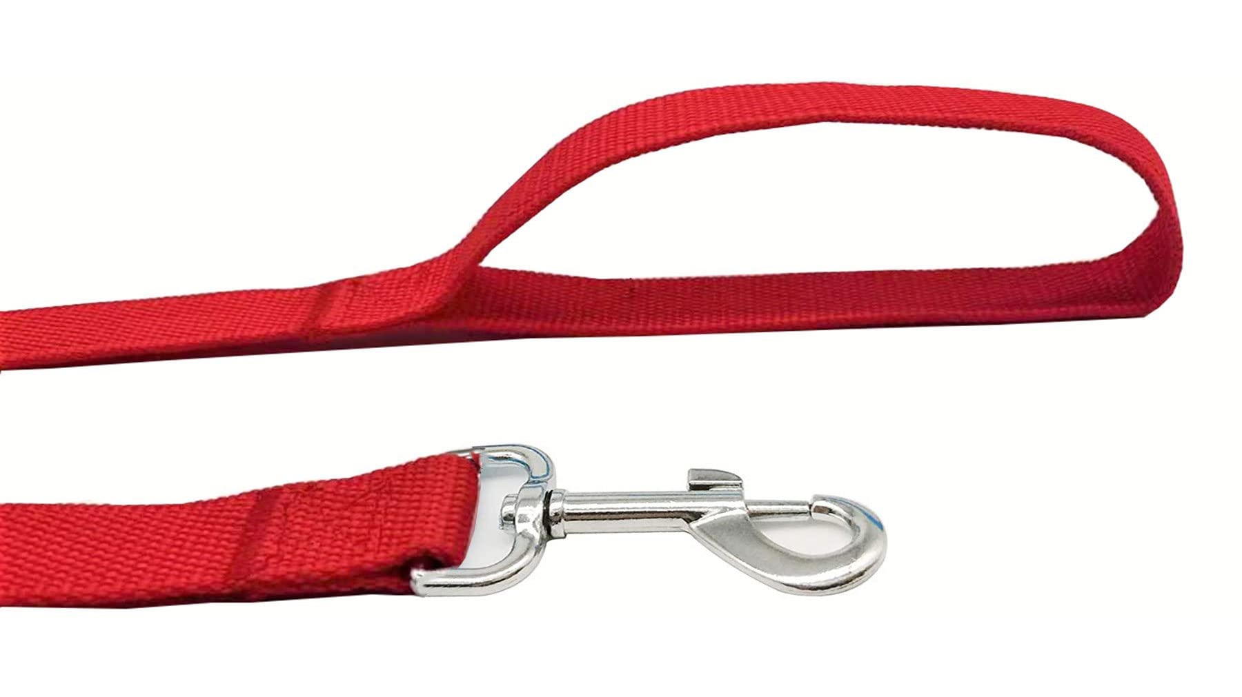 Taian 4Ft/5Ft/6Ft Strong Dog Leash, Nylon Dog Leashes For Small Medium Large Dogs (1 In X 5 Ft, Red)
