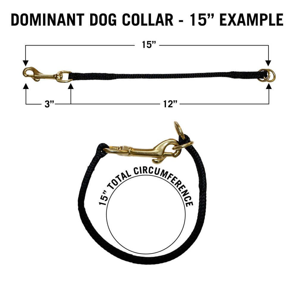 Redline K-9 Nylon Dominant Dog Choke Collar Black, 26 Inch