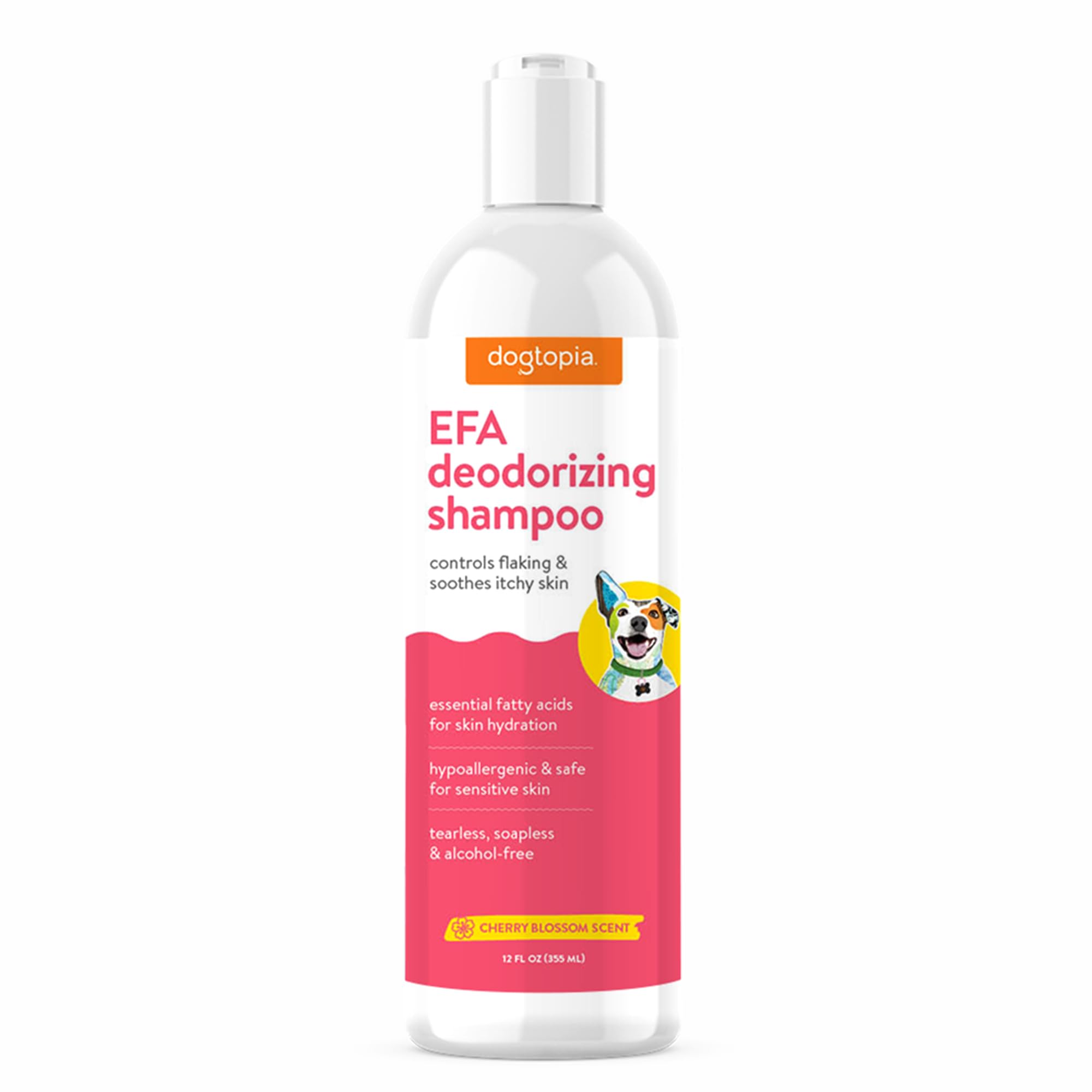 Essential Fatty Acid (Efa) Deodorizing Shampoo For Dogs And Pets (12Oz) - Cherry Blossom Scent | Soothing Shampoo Rich With Mois