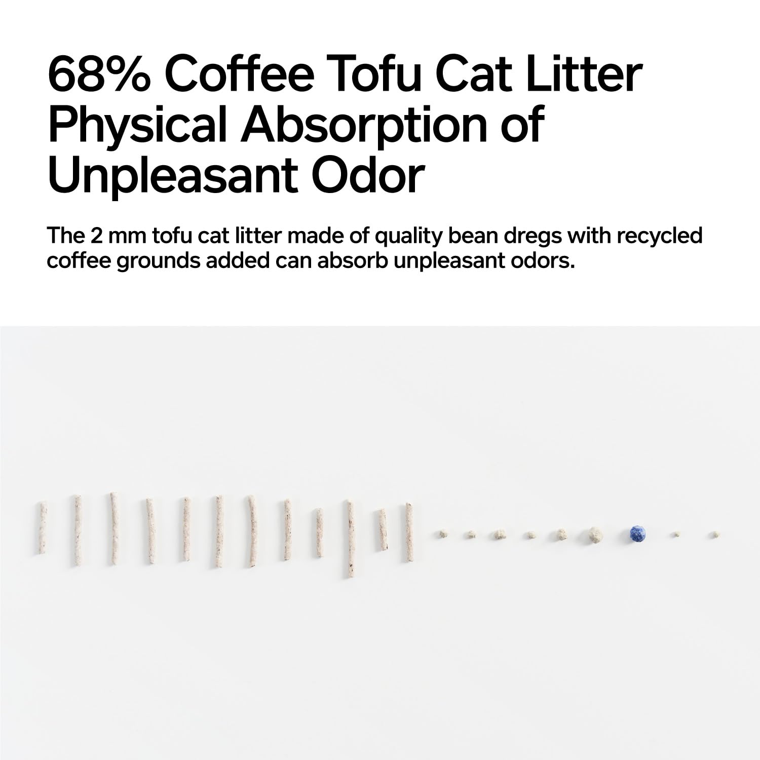 Pidan Tofu Cat Litter With Recycled Coffee Grounds,Clumping,Flushable,Ultra Absorbent And Fast Drying, 100% Natural Ingredients