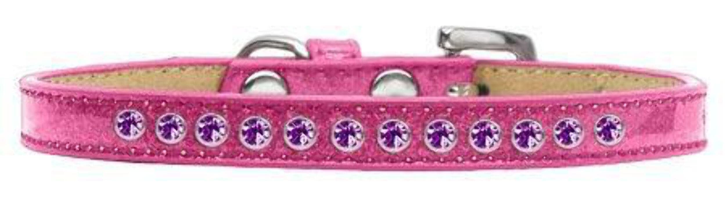 Dog, Puppy and Pet Ice Cream Collar, &quot;Purple Crystal Rimsets&quot; Pink 14