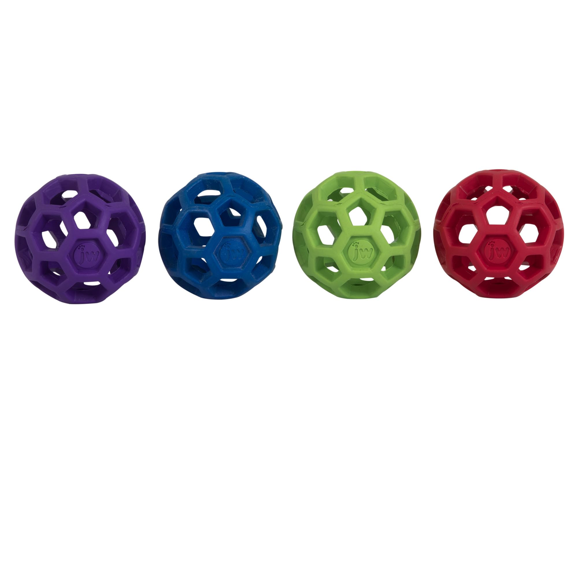 JW Pet Hol-ee Roller Dog Toy Puzzle Ball, Natural Rubber, Mini (1.75 Inch Diameter), Colors May Vary -Like New