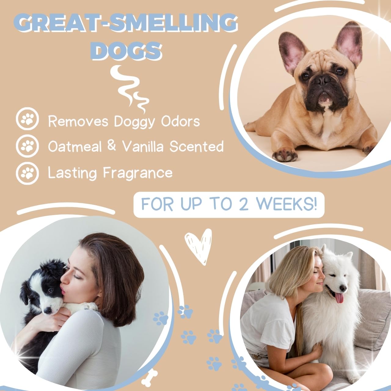 Alpha Dog Series Oatmeal Grooming Natural Dog Shampoo And Conditioner With Aloe Vera, Ph Balanced Shampoo For Dogs, Tear-Free, M