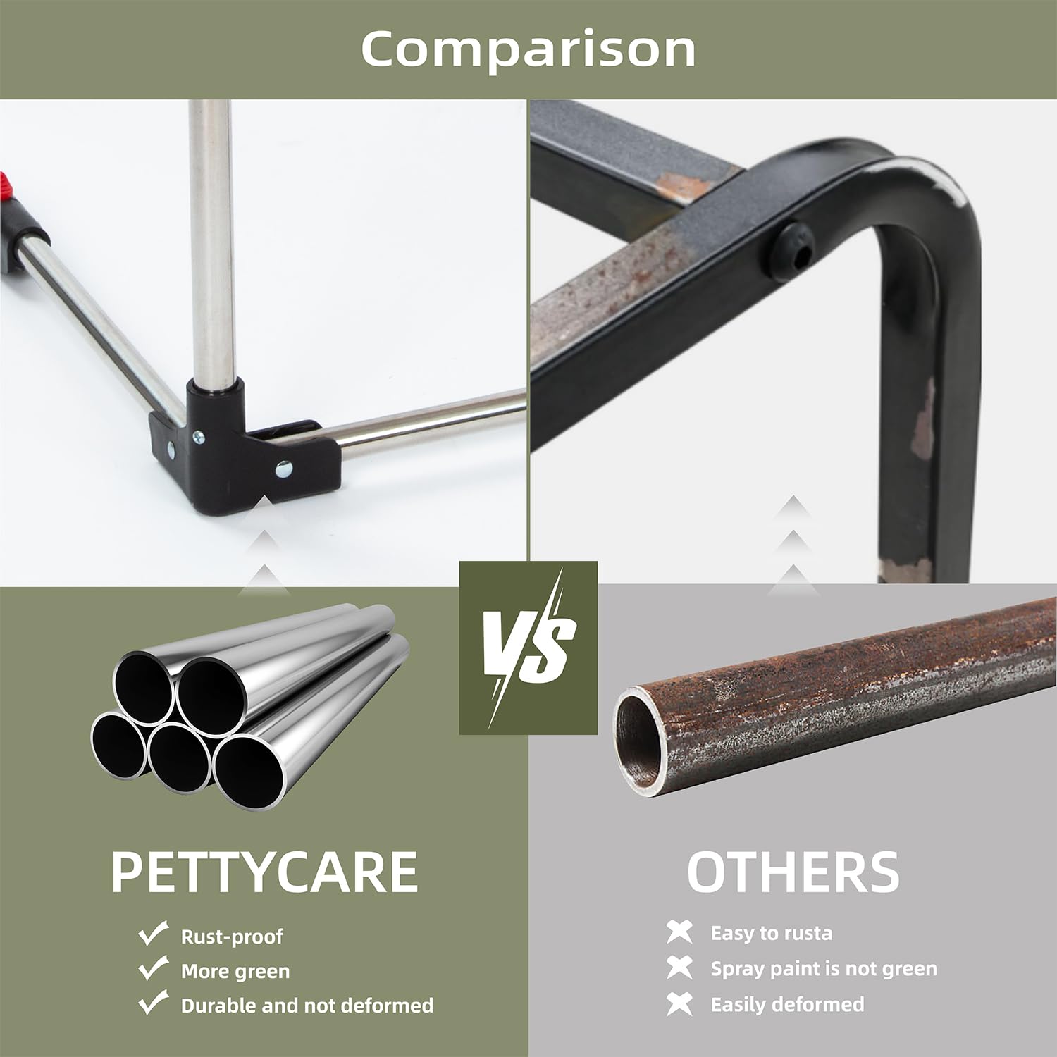 Pettycare 30 Inch Stainless Steel Collapsible Dog Crate - Soft Dog Crates For Medium Dogs, 4-Door Soft Sided Dog Kennel, Portable Foldable Travel Crate With Durable Mesh, Indoor & Outdoor, Olive Green