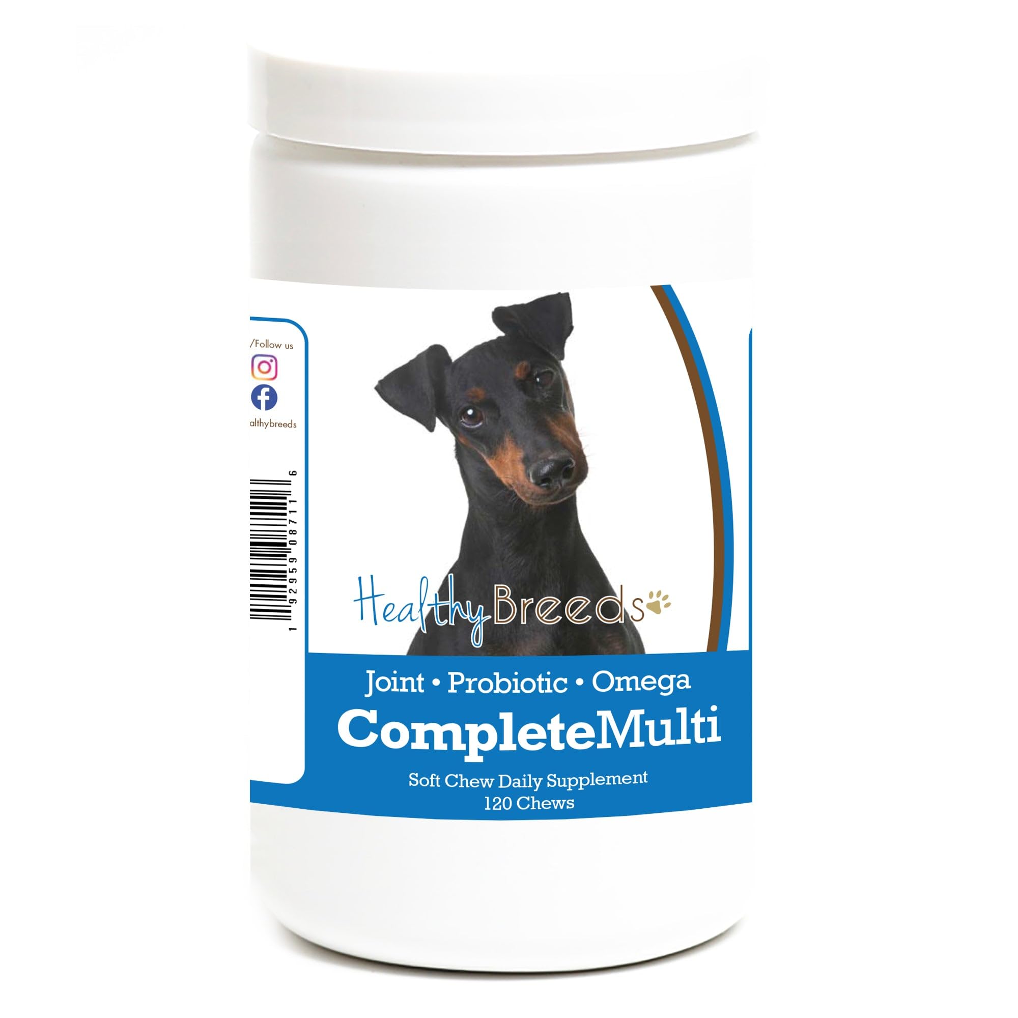 Healthy Breeds Manchester Terrier All in One Multivitamin Soft Chew 120 Count