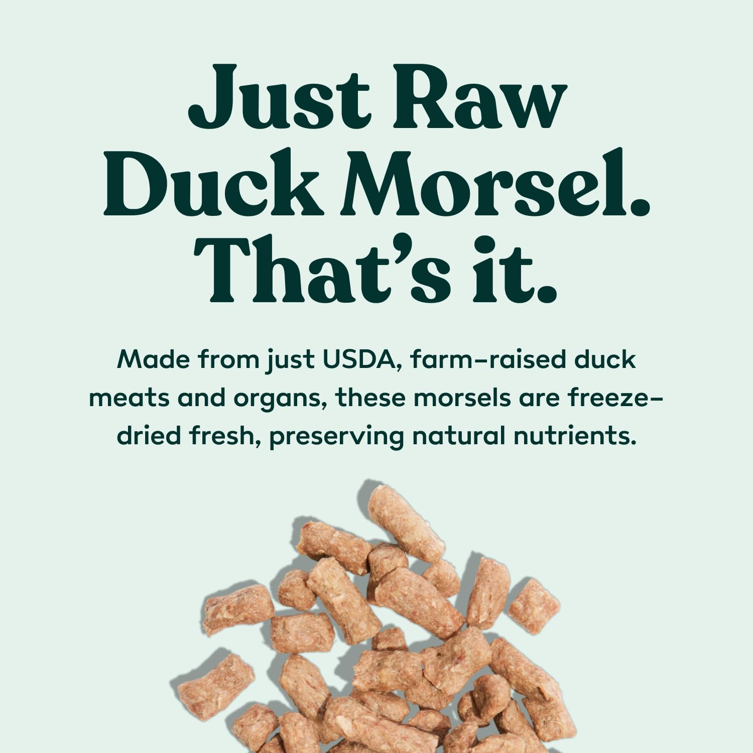 Little Hunter Freeze Dried Dog Treats - Duck Morsel - Raw Single Ingredient Duck Morsel Dog Treats for Snacks, Training, Dog Foo