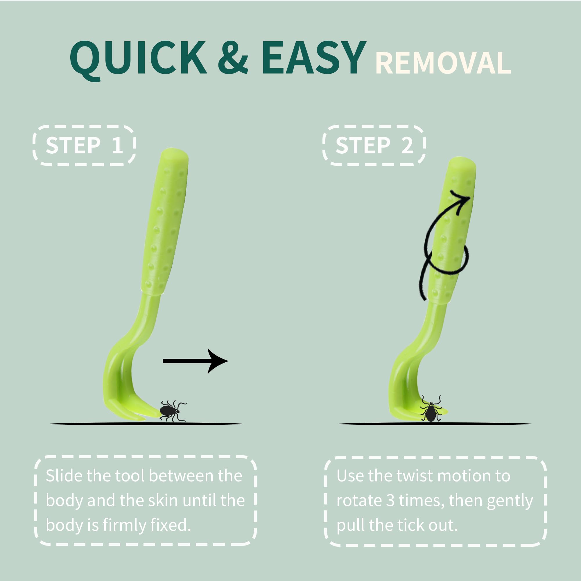 Yogini Tick Removal Tool For Dogs Cats And Humans 16 Packs,Pain Free Tick Puller,Ultra-Safe Tick Tweezers With Small And Large (