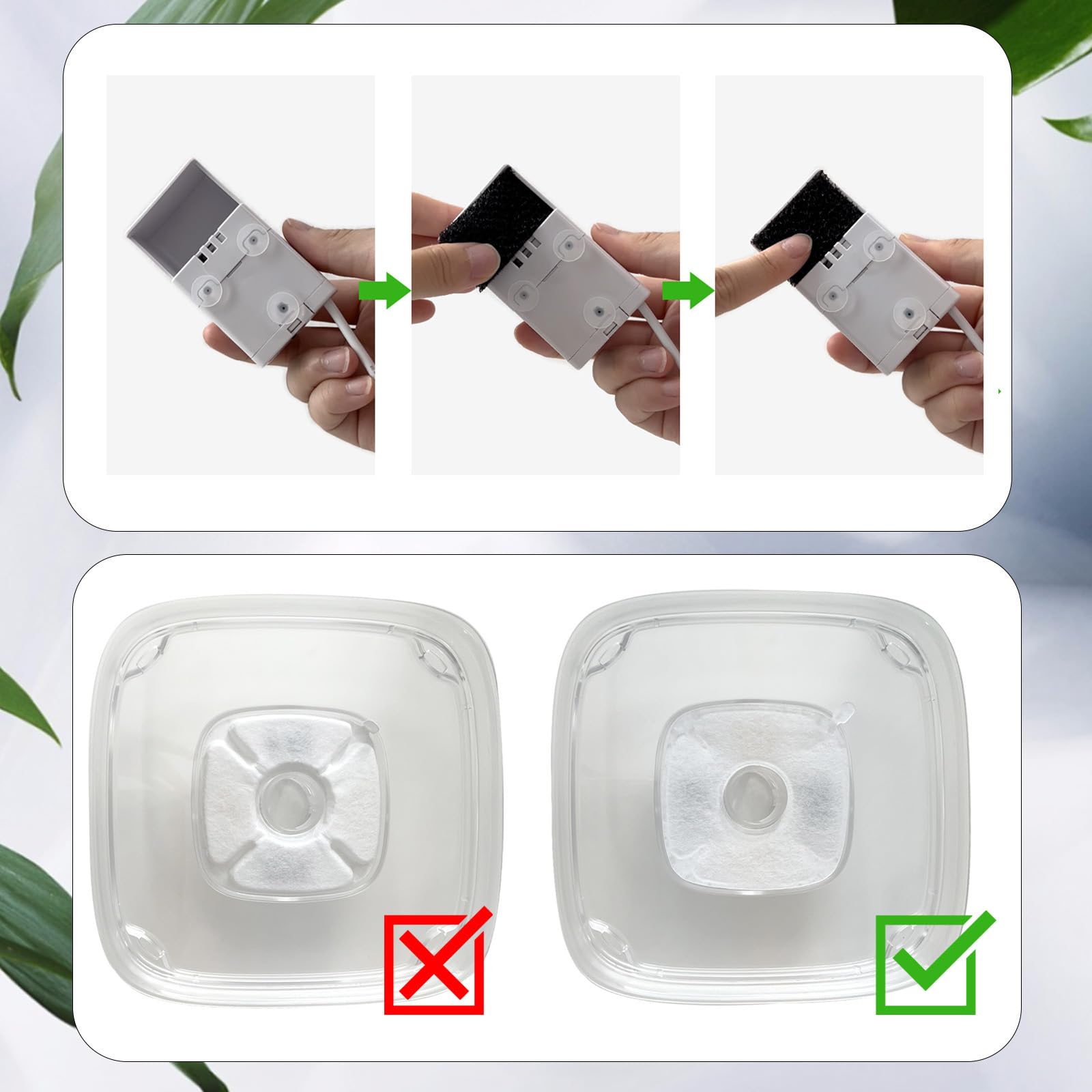 Pet Fountain Filters Replacement Compatible With 95Oz/2.8L Dog Water Fountain, Cat Water (12 Carbon Filters+12 Sponge Filters)