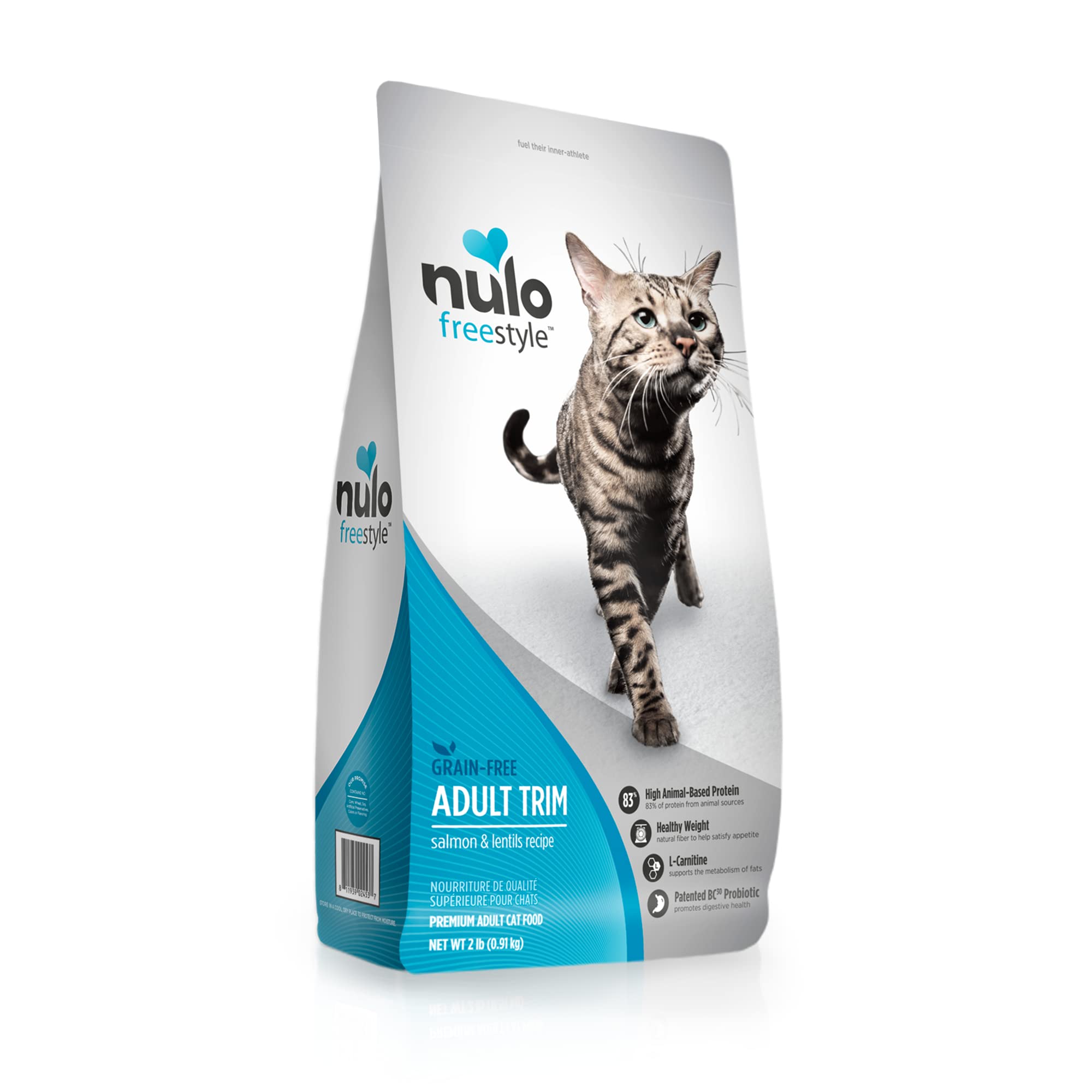 Nulo Freestyle High Protein Trim Cat Food, Salmon & Lentils Recipe - Natural Grain-Free Dry Cat Food for Weight Management with