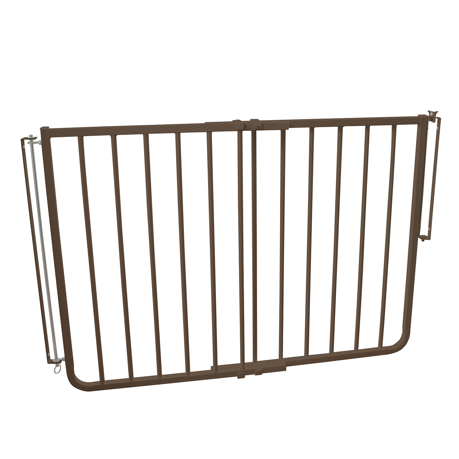 Cardinal Gates Ss30Od Outdoor Baby Gate For Stairs - Adjustable Outdoor Dog Gate - Aluminum Safety Gate For Kids & Pets - Can Be Installed At Angles - 27 To 42.5 Inches Wide - Brown