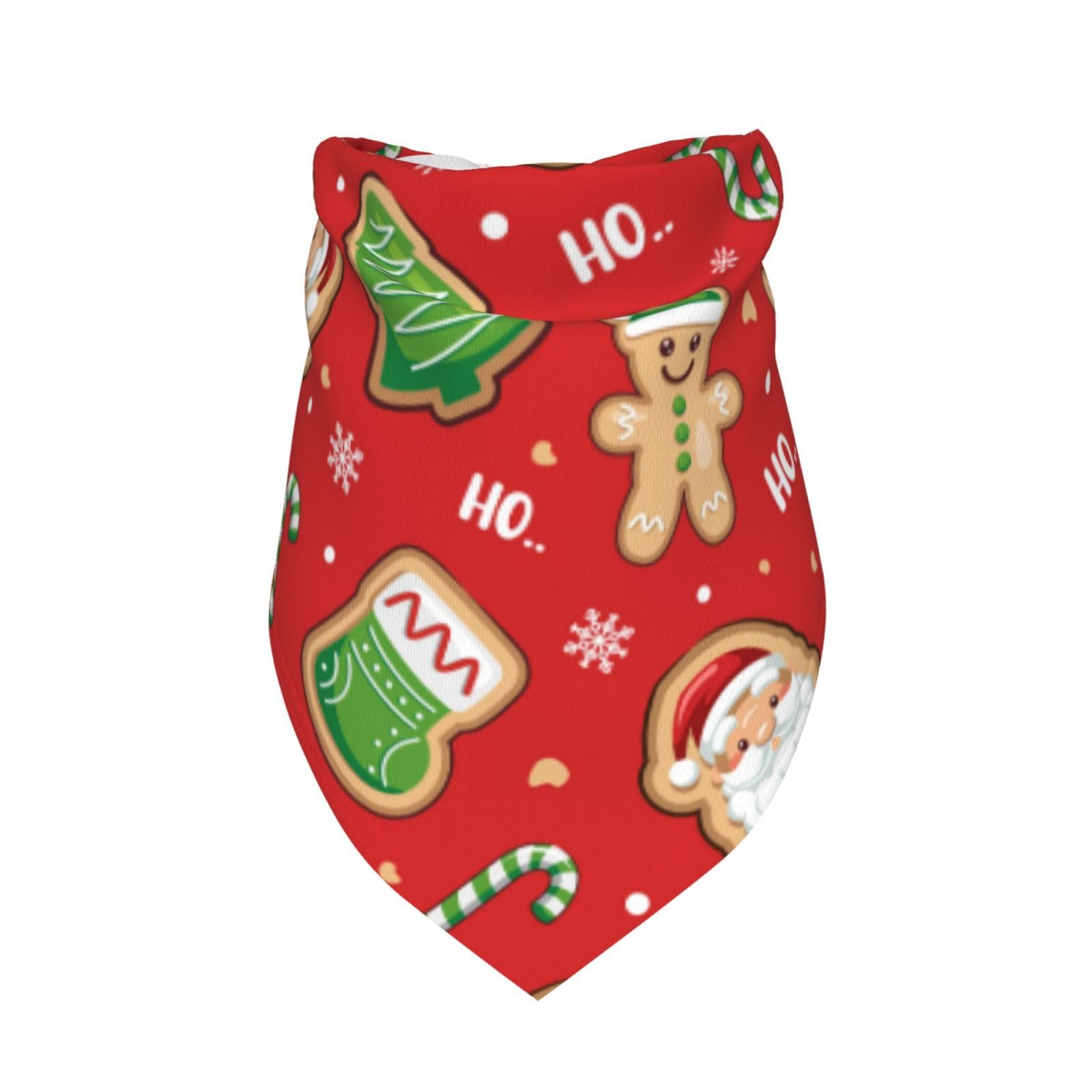Christmas Gingerbread Man Santa Claus Tree Candy Cane Cute Dog Bandana Scarf Triangle Bibs Pet Accessories Cat Kerchief White40