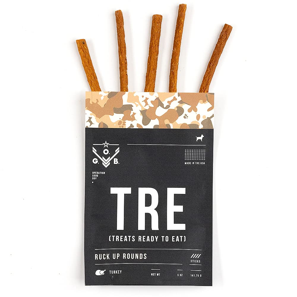 Operation Good Boy Dog Treats - Turkey Sticks Ruck Up Rounds | Natural, Farm-Raised Meat - Vet-Formulated AAFCO Approved Ingredi