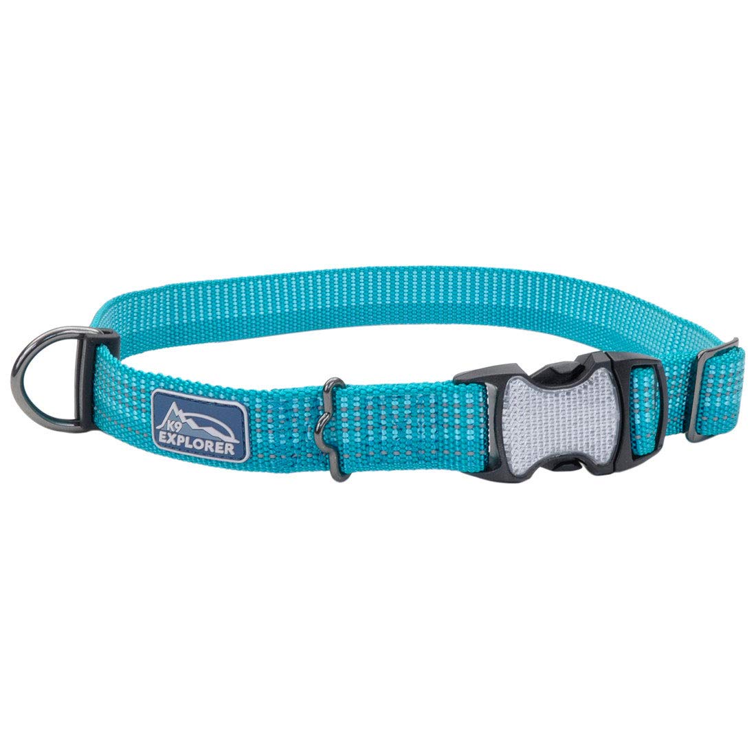 Coastal Pet - K-9 Explorer - Brights Reflective Adjustable Dog Collar, Ocean, 5/8' X 12'-18'