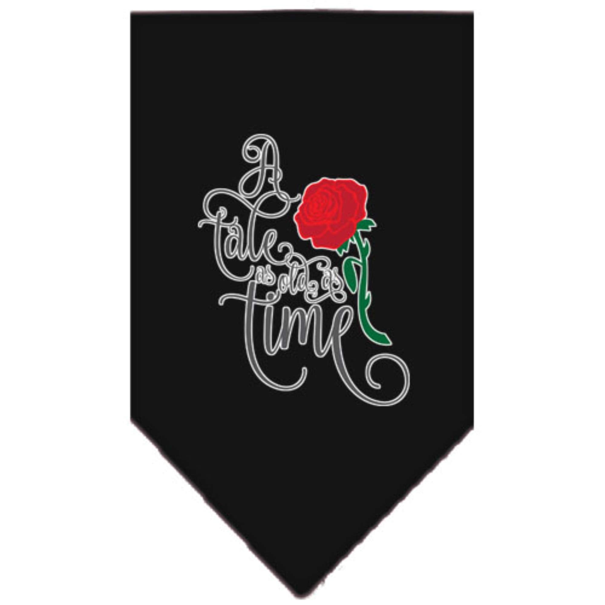 Mirage Pet Product Timeless Tale Screen Print Bandana Black Large