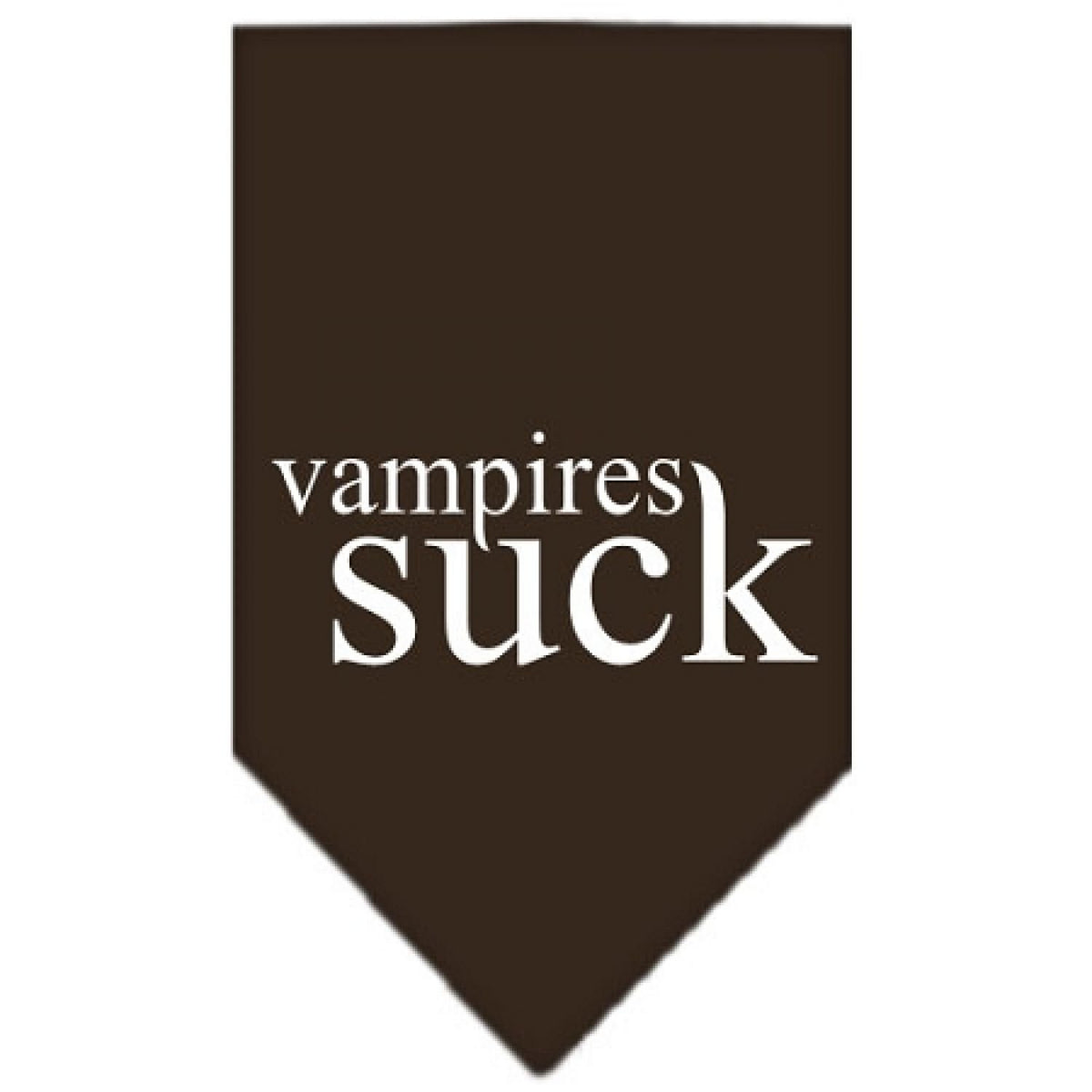 Mirage Pet Products Vampires Suck Screen Print Bandana, Large, Cocoa