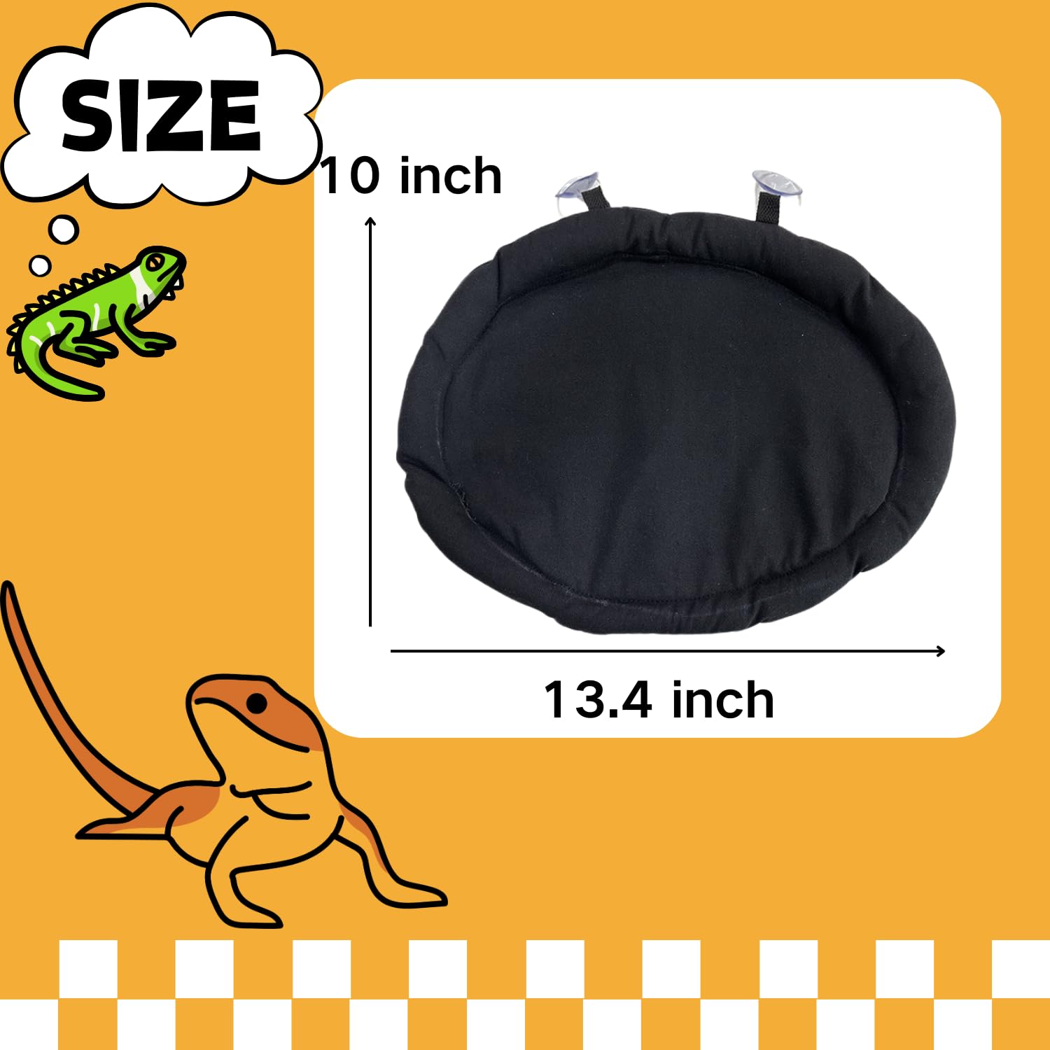 Bearded Dragon Travel Carrier Lizard Car Soft Mat Hammock With Suction Cup Washable Reptile Tank Accessories For Small Animals H