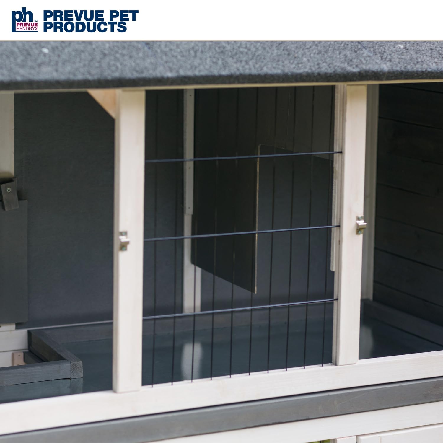 Prevue Pet Products 4601 Duplex Rabbit Hutch, Gray/White