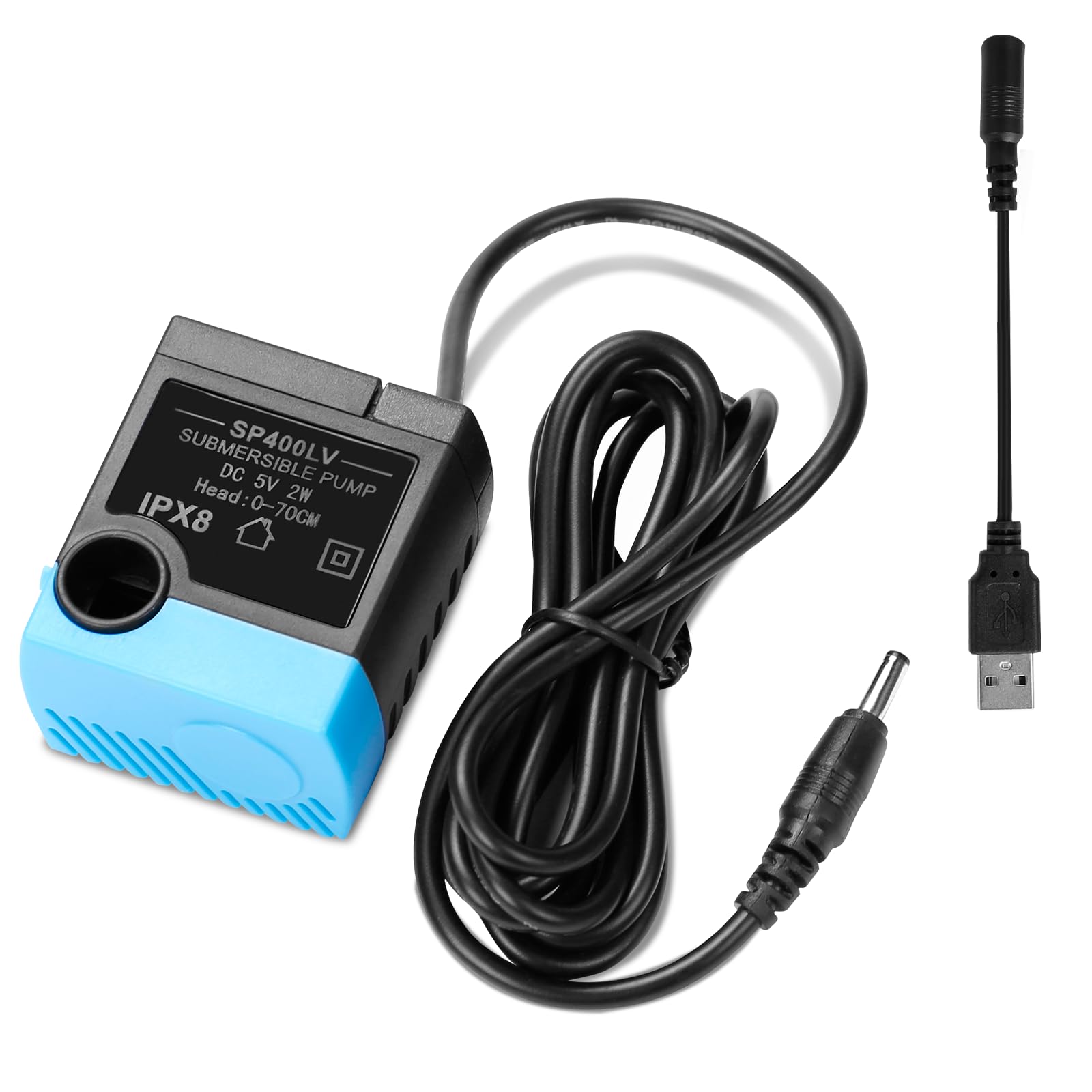 SP-400LV Cat Water Fountain Pump, VinDox USB Plug Replacement Pump Compatible with Drinkwell Ceramic, Butterfly, Seaside, Stainl
