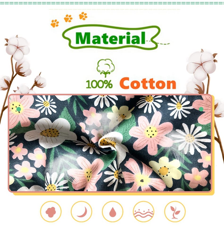 Hairless Cat Clothes - Breathable Summer Cotton Sundress With Sunflower Print Sleeveless Skirt Elegant Romantic Girly Vest Soft