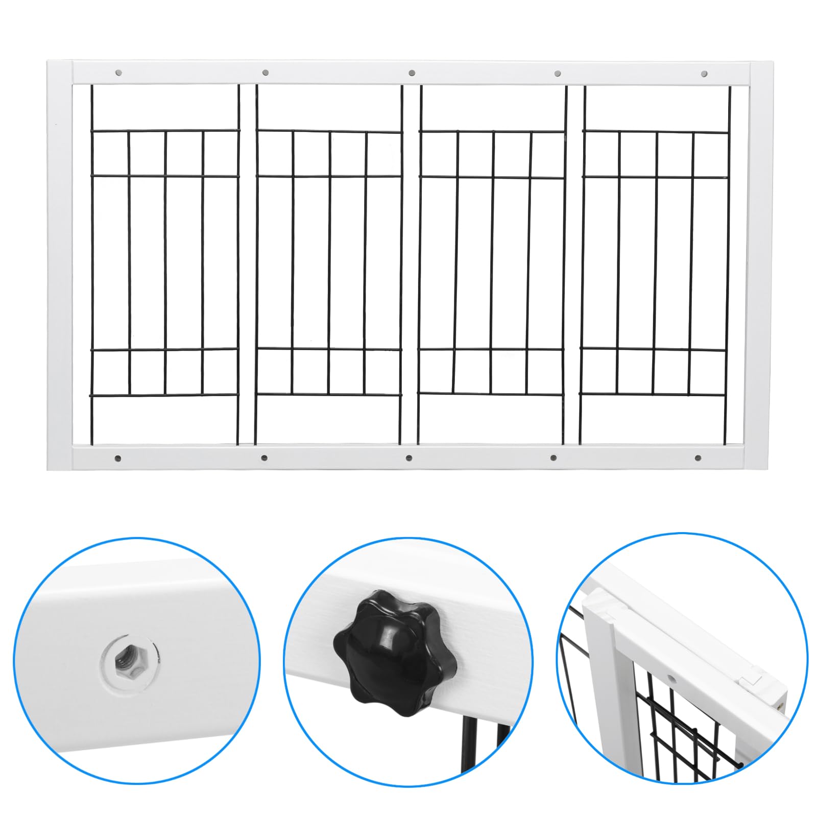 Oleksil 39'-71' Adjustable Freestanding Baby Safety Gate Playpen Fireplace Baby Gate Dog Fences Indoor Pet Gates Dog Gates For Doorways,Stairs,Child,Toddler