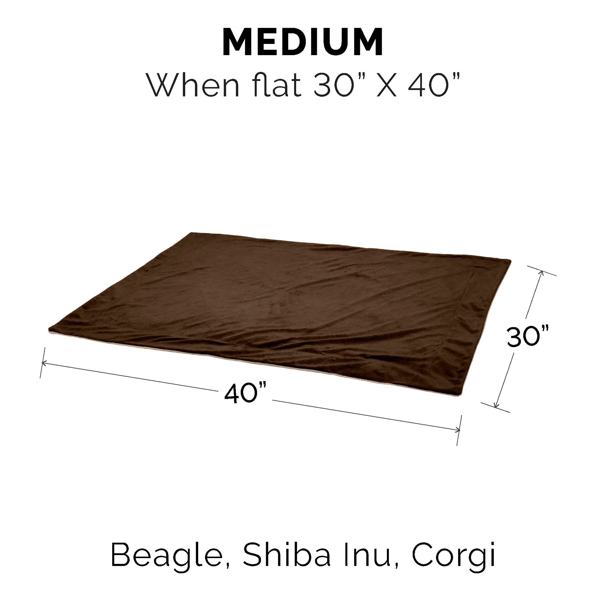 Furhaven Waterproof Throw Blanket For Dogs & Indoor Cats, Washable - Two-Tone Luxe Velvet Dog Blanket - Brownstone, Medium