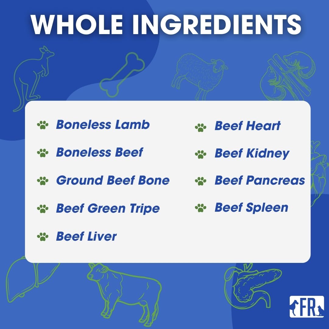 Formula Raw Freeze-Dried Raw Cat Food - Lamb Formula, High Protein, Grain-Free, Whole Ingredients, No Additives, Meal Mixer or T