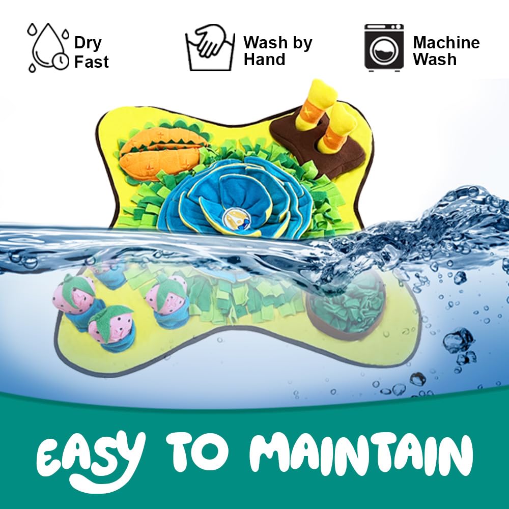 Murve Snuffle Mat For Dogs Large Size 28.7 X 28.7 In. Tire Your Dogs Out Activity Mat For Boredom And Stimulation, Higher Entert