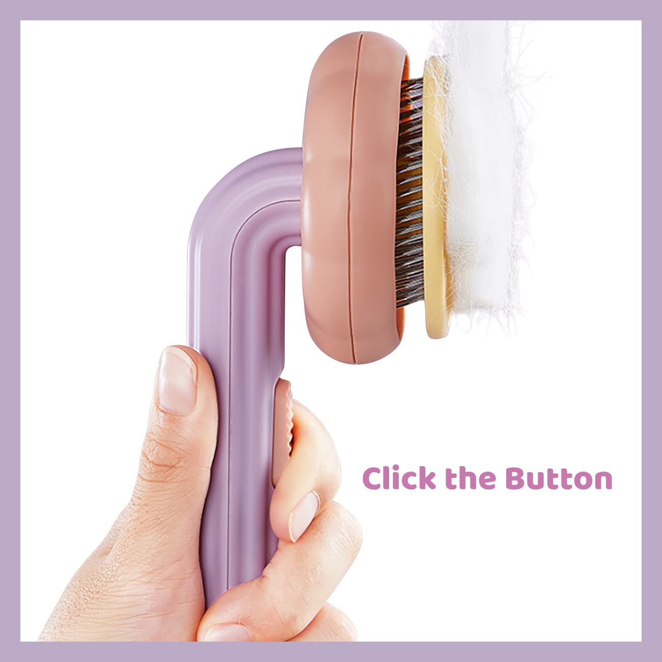 Aimondow Self-Cleaning Pet Brush Grooming Comb For Cats Dogs Hair Shedding Tools For Tangled Hair Removing Cleaning Massage