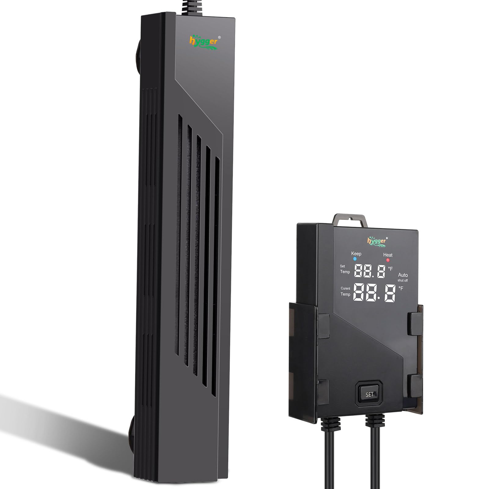 hygger Aquarium Heater with Intelligent Temperature Controller, 300W for 40-80 Gallon Submersible Fish Tank Heater with Leaving 