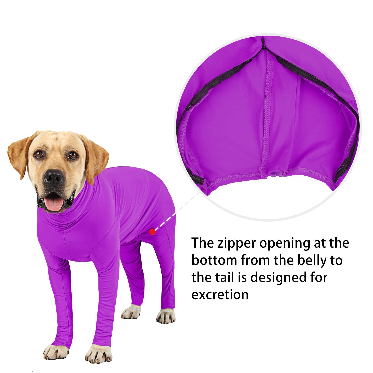 Etdane Dog Onesie After Surgery Pet Surgical Recovery Suit Anti Shedding Bodysuit for Female Male Dog Long Sleeve Claming Pajama