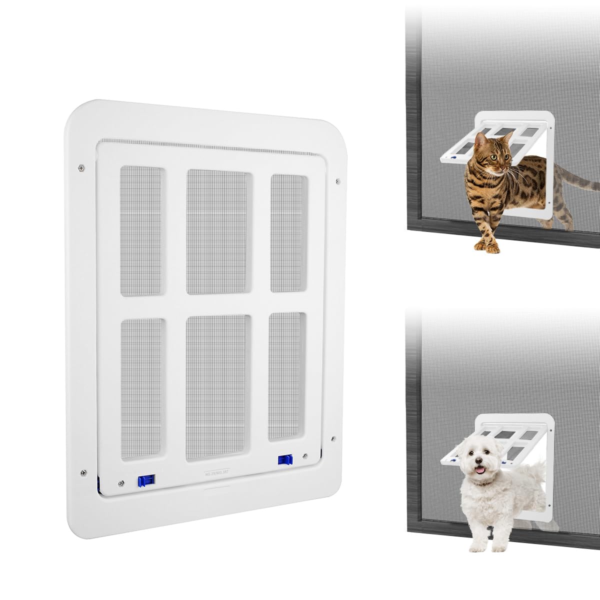 Namsan Cat Screen Door, Flap Opening 8.3 X 10.3 Inches, Doggie Door For Screen Door, Window Cat Door Magnetic Self-Closing, Cat 