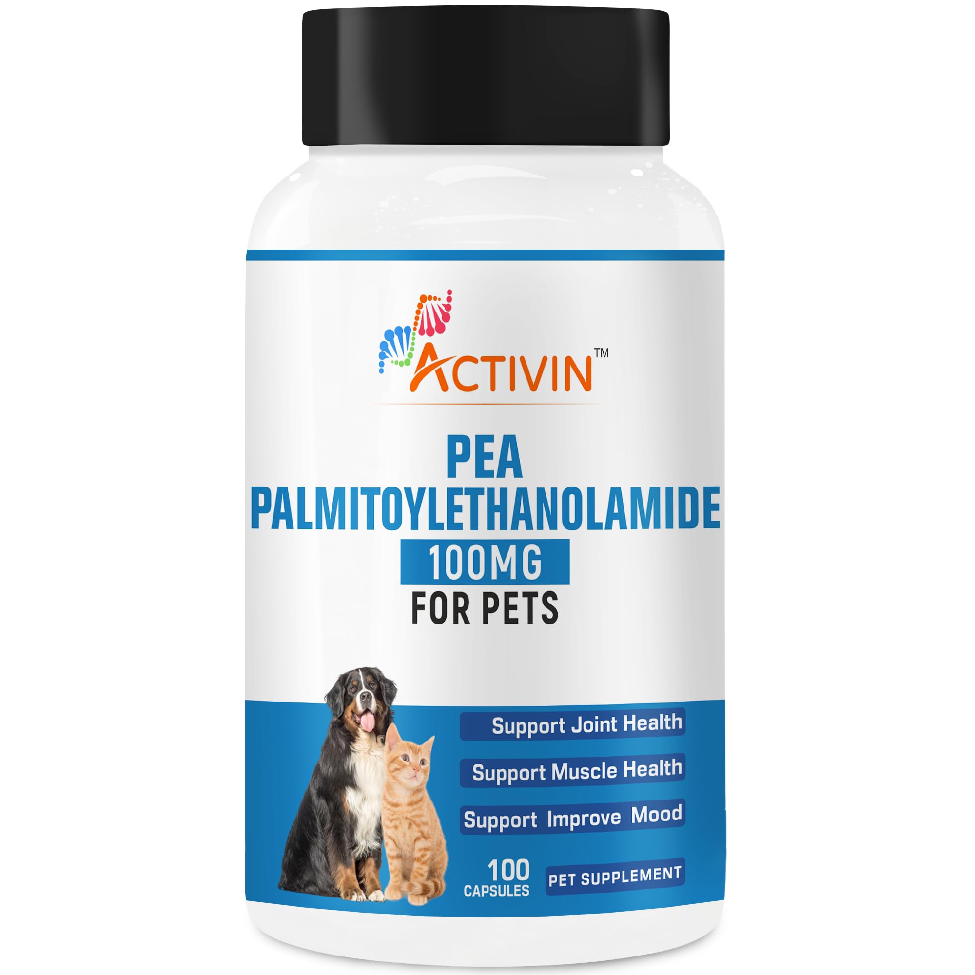 Palmitoylethanolamide Pea 100 Mg for Dogs, Cats & Horse | Supports Natural Inflammatory Balance | Cellular & Nervous System Bala