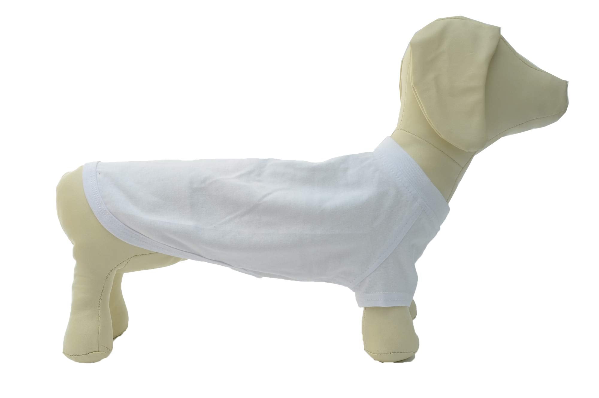 Lovelonglong 2019 Pet Clothing Dog Costumes Dachshund Clothes Blank T-Shirt Tee Shirts For Dachshund Dogs,Corgi 100% Cotton White D-M