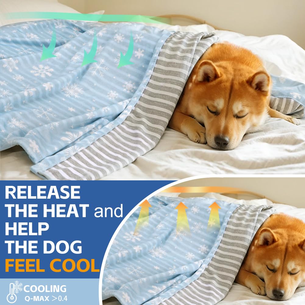 Dog Cooling Blanket Lightweight Self Cooling Blanket Bed Cover For Small Medium Dogs Washable Dog Cat Summer Blanket For Bed Cov