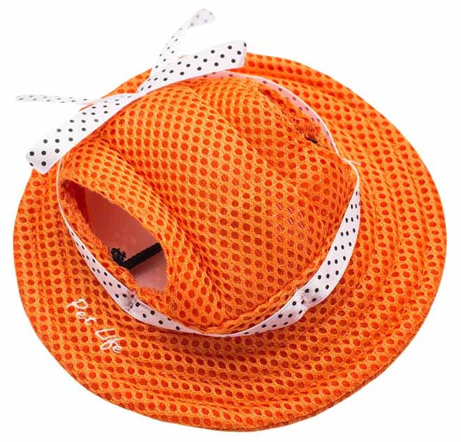 Pet Life ® 'Sea Spot Sun' Mesh Dog Hat with UV Coverage Protection - Brimmed Pet Hats for Dogs Provides More Shade Than a Dog Banadana - Features Ear Holes and Convenient Slip-on Access