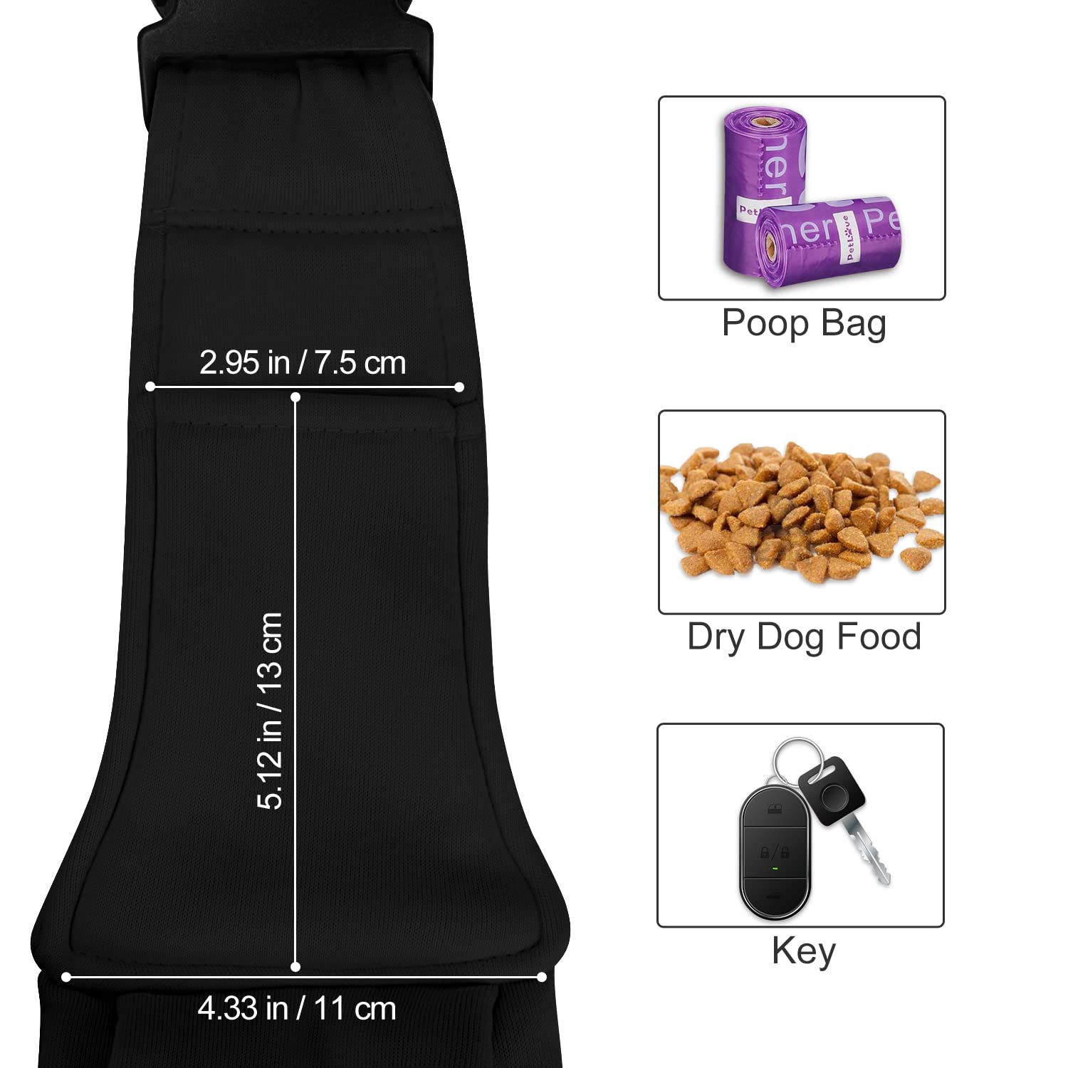 PETLOFT Reversible Dog Cat Sling Carrier - Adjustable Hands-Free Crossbody for Pets up to 11lb, Black, 21L x 9.1W x 8.3H