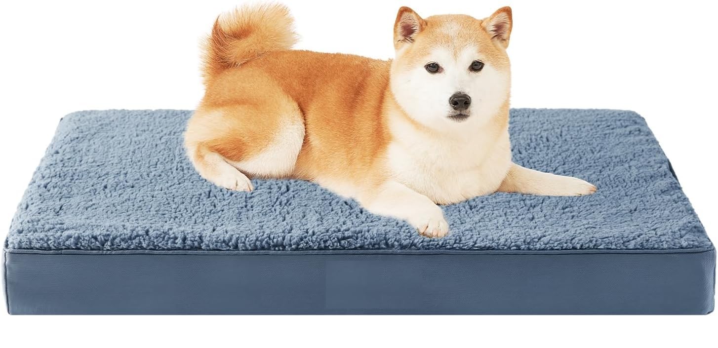 aeTHEric Dog Bed, Orthopedic Dog Beds for Dogs, Washable Big Dog Mattress with Removable Cover and NonSlip Bottom, Pet Bed with