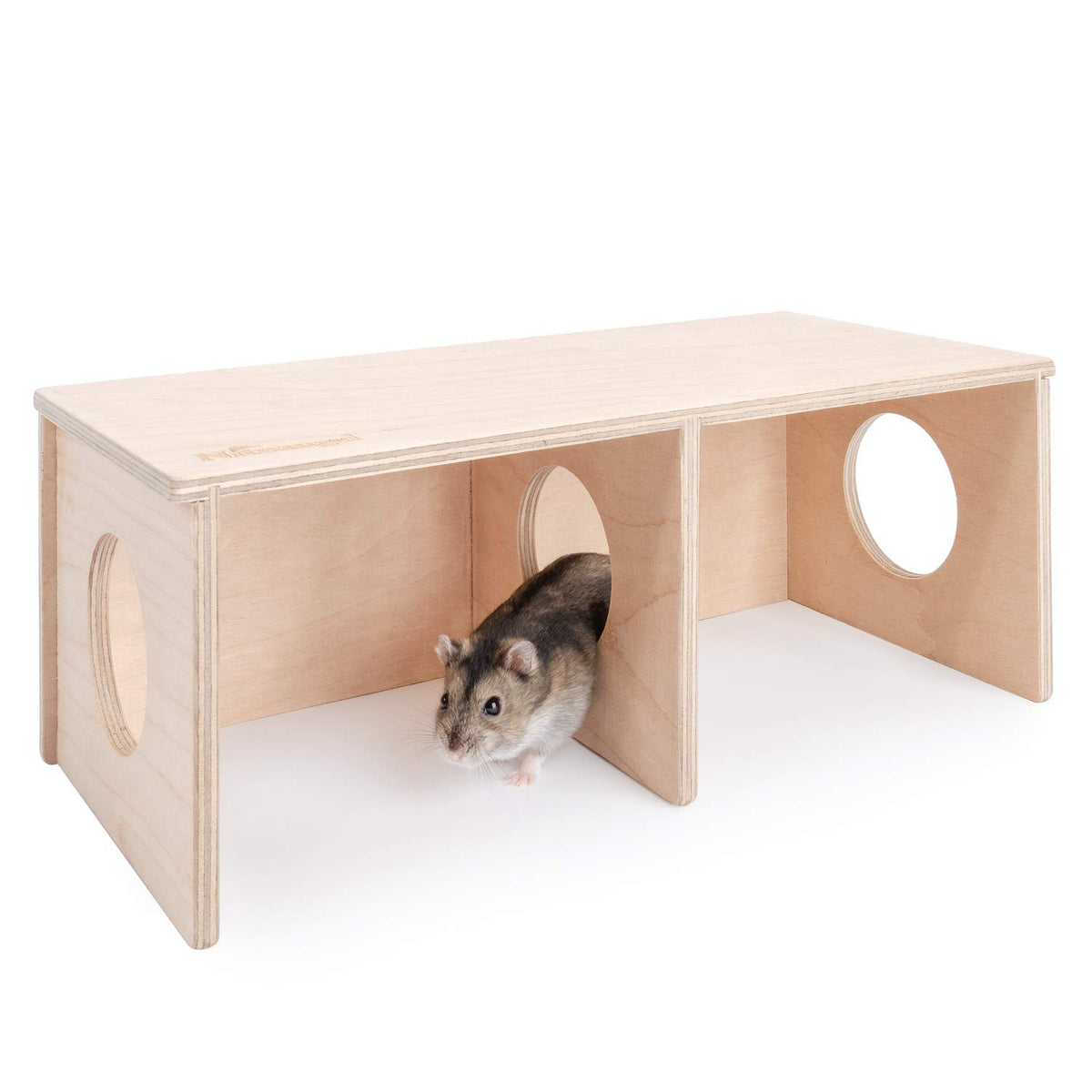 Niteangel Hamster Secret Peep Shed 2-Chamber Hideout & Tunnel Exploring Toys (Small - For Dwarf Hamster)