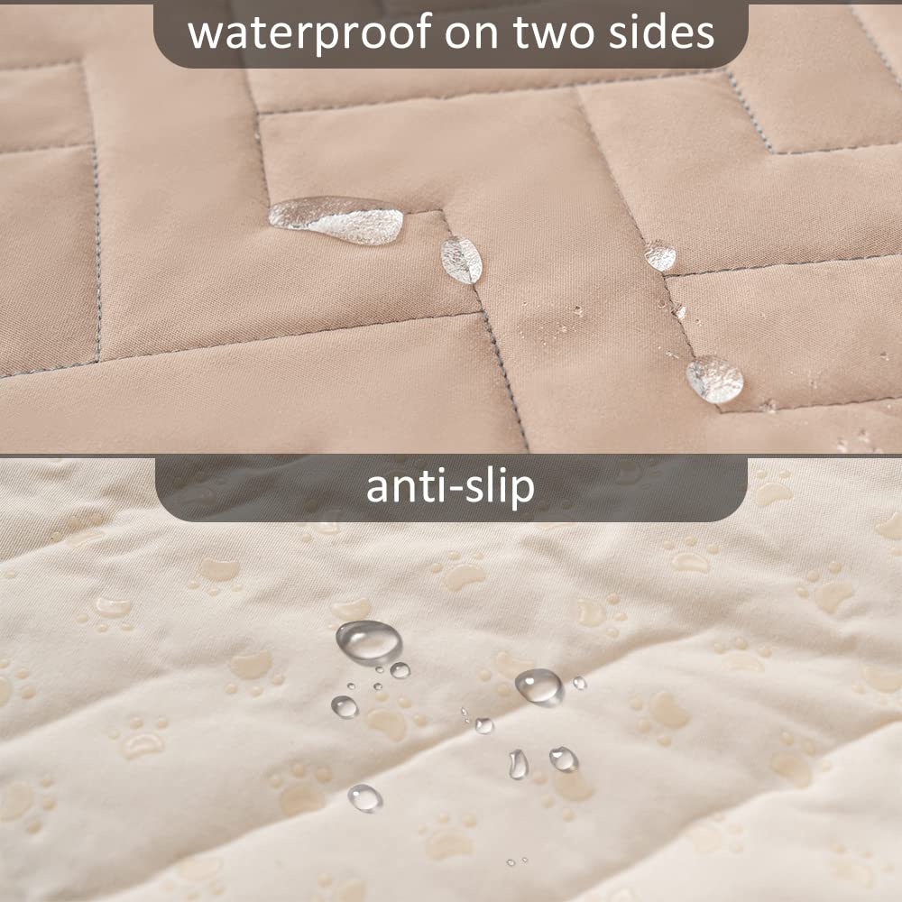 Fuguitex Waterproof Dog Bed Cover Couch Cover For Pet Anti-Slip Cat Mat Pet Pad Blanket For Sofa Chair Recliner Bed Furniture Protrctor…