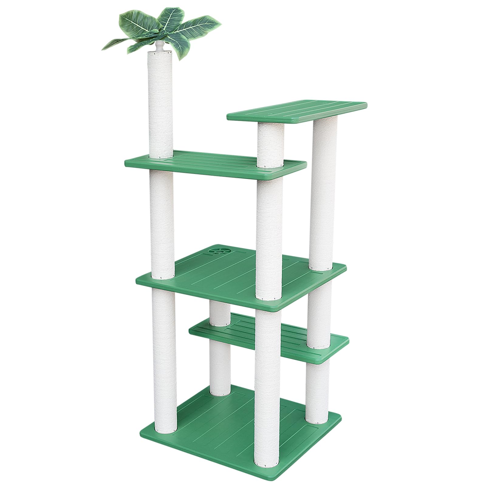 Maohegou 56 Inches Large Outdoor Waterproof Cat Tower, Multi-Level Cat Tree, For Outside And Indoor Cats, With Pvc Board And Cat