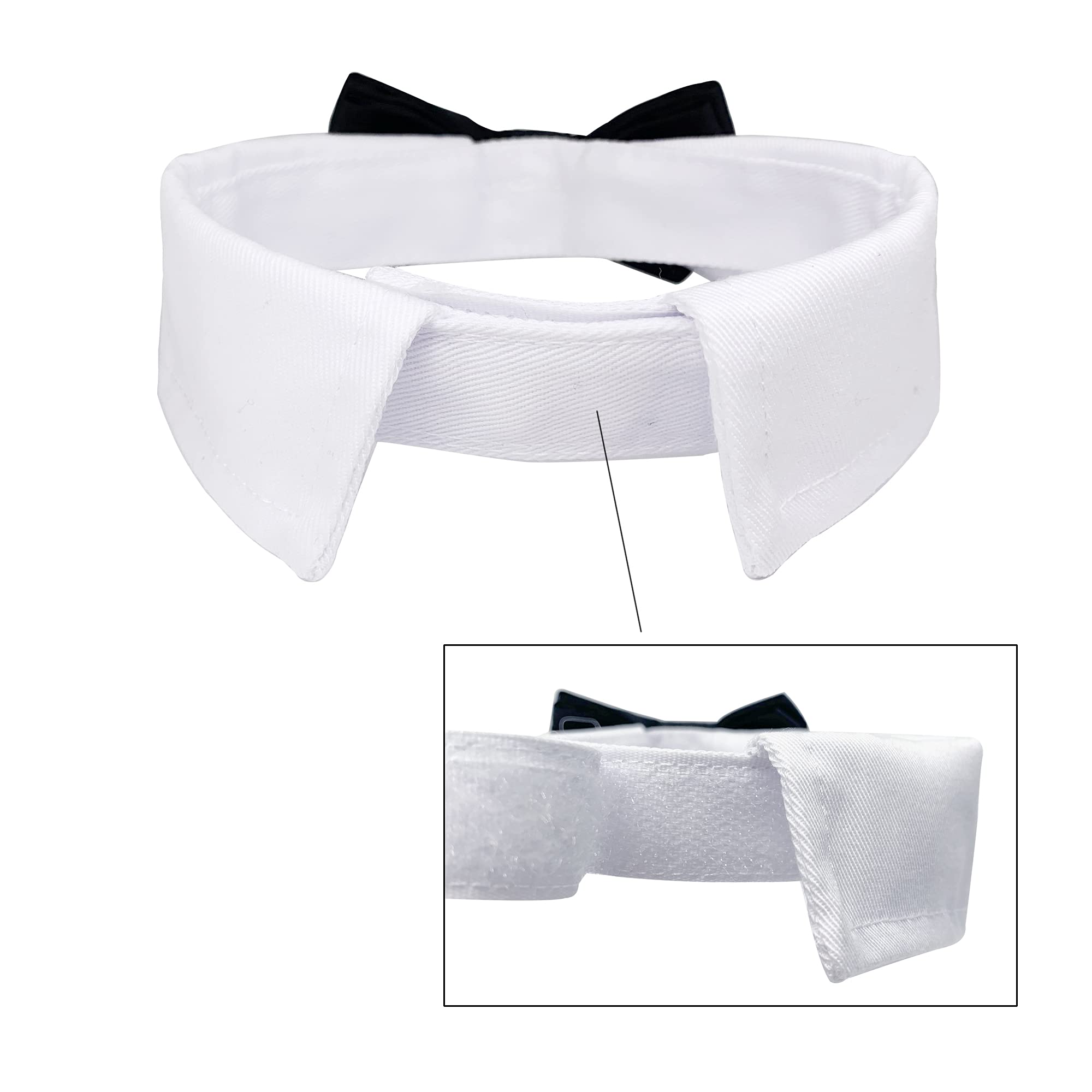 Casidoxi Dog Cat Tuxedo Collar, Cat Wedding Bowtie, Cat Bow Tie Tux Collar Costume Birthday Easter Valentines Dog Bowtie Cat Col
