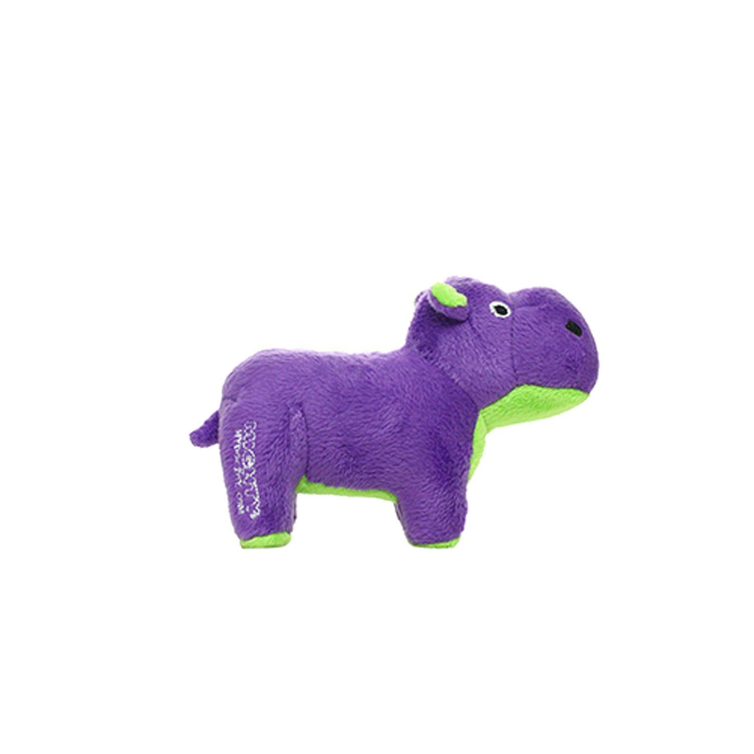 Mighty- Safari Junior Hippo - Squeaker-Multiple Layers. Made Durable, Strong & Tough. Interactive Play Dog Toy (Tug, Toss & Fetch). Machine Washable & Floats