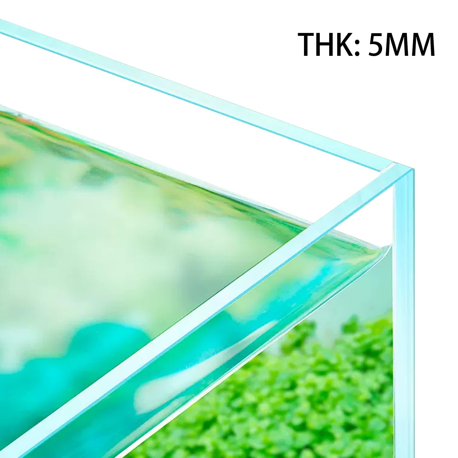 Lyphard Aquariums 9.5 Gallon Rimless Aquarium, Ultra Clear Glass Low Iron Small Fish Tank For Betta, L15.7×W11.8×H11.8 Inches Thickness 5Mm With Eva Foam Mat Included