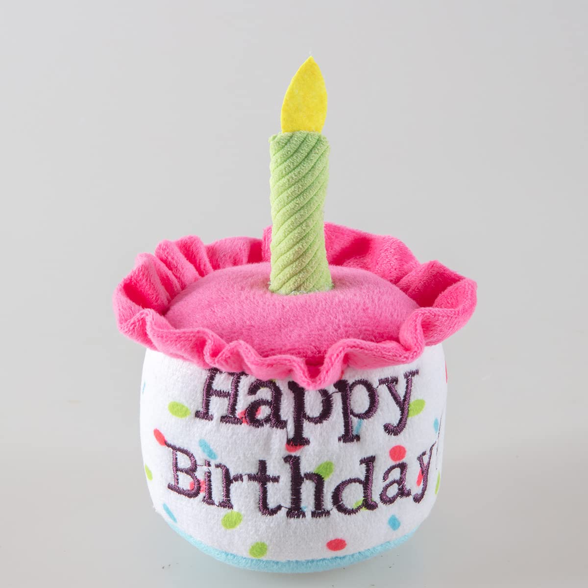 Ushang Pet Dog Birthday Cake Toys, Happy Birthday Cake Shaped Squeaky Dog Toys For Medium & Large Dogs | Funny Dogs Gifts |Plush