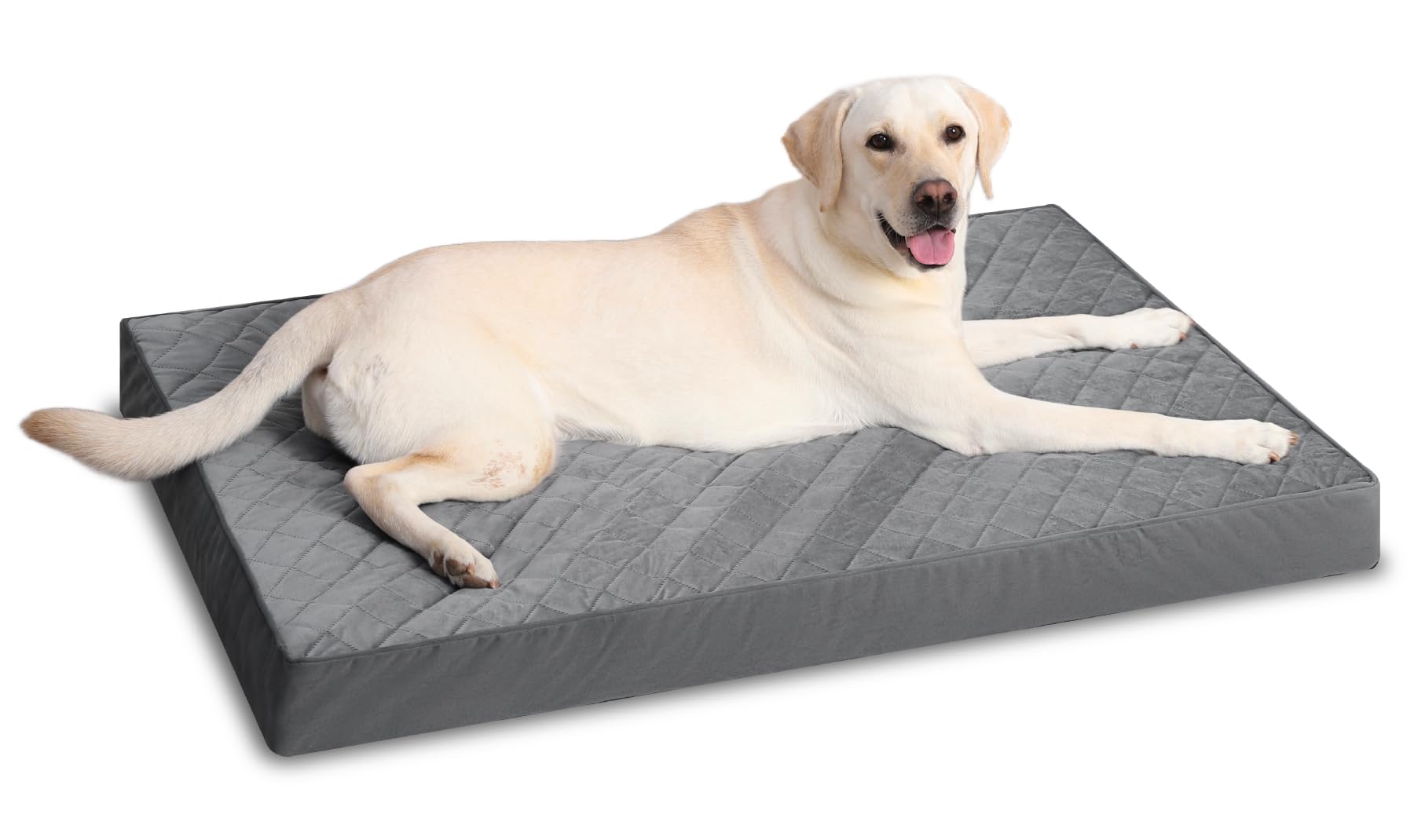 Nupida Orthopedic Dog Bed For Extra Large Dogs - Waterproof With Removable Washable Cover And Non-Slip Bottom, Quilting For Crat