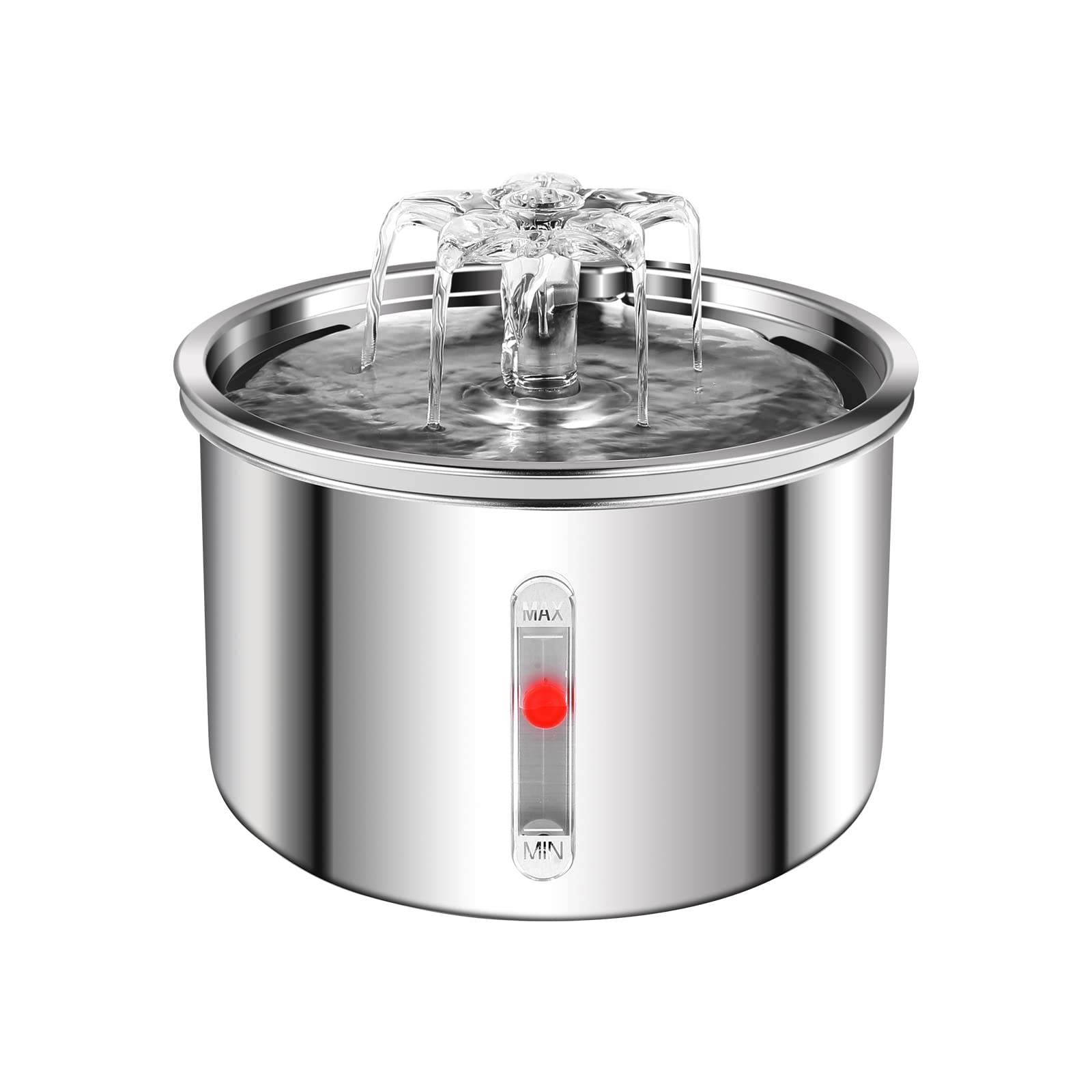 Azzxzqyu Cat Water Fountain Stainless Steel, 67Oz/2L Dog Water Dispenser, Automatic Pet Water Fountain With Ultra Quiet Pump And