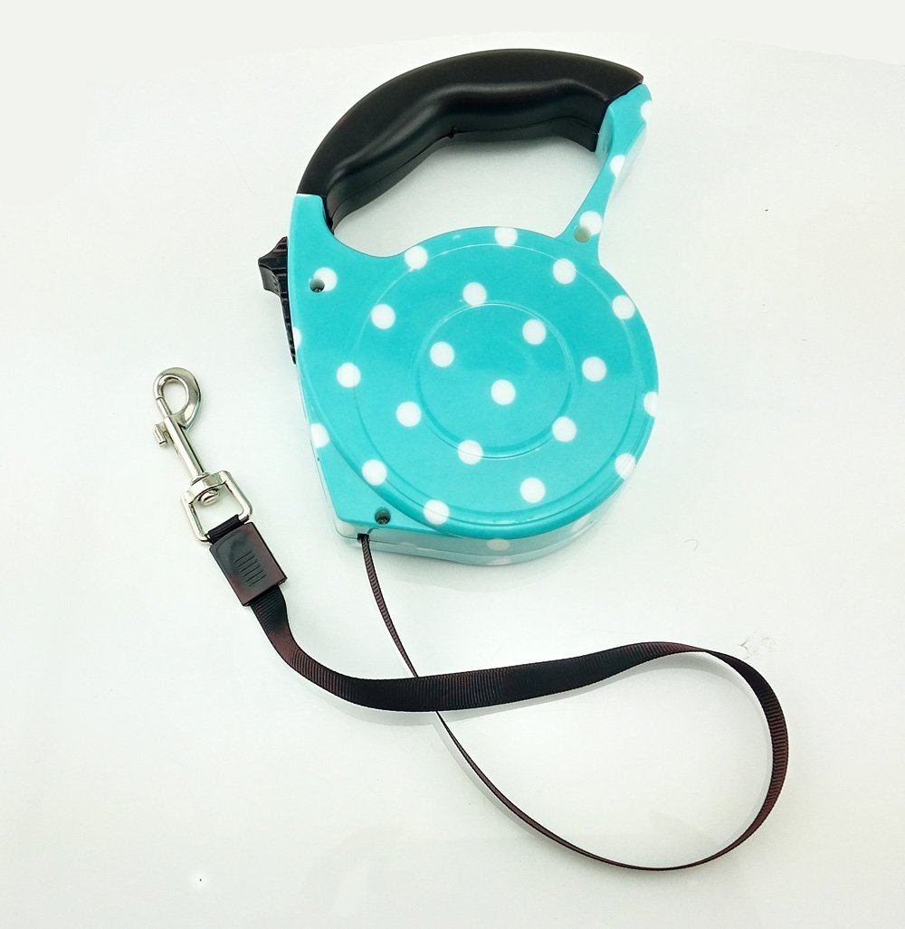 Yueton 16.5 Ft Pet Dog Cat Puppy Retractable Leash Traction Rope Walking Lead Leash (Blue)