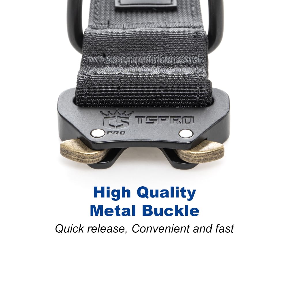 Tspro Premium Dog Collars Tactical Dog Collar With Patch And Heavy Duty Quick-Release Metal Buckle Durable Thick And Adjustable