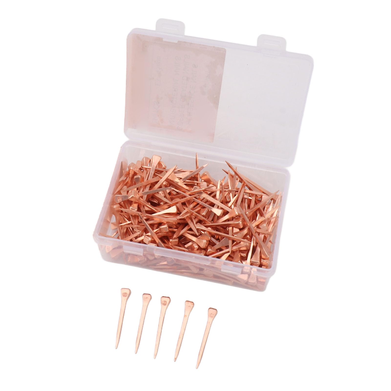 Jauarta 250Pcs Horseshoe Nails Copper Plated Rustproof Equestrian Riding Equipment Pet Supplies (45Mm E3)